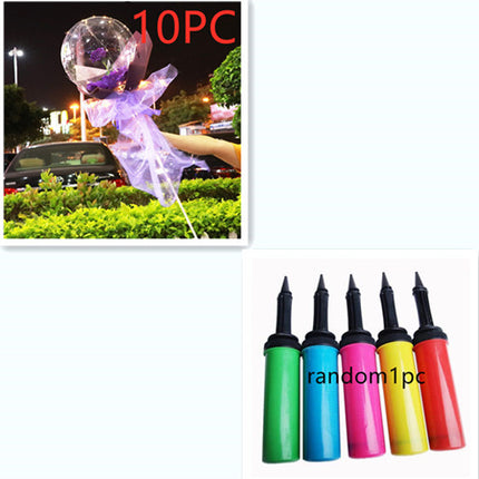 LED Luminous Balloon Rose Bouquet Transparent Bobo Ball Rose