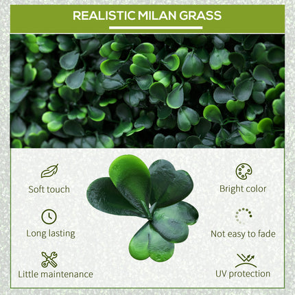 12PCs Grass Wall Panels, 20" X 20" Artificial Grass Wall Decor, Greenery Backdrop Panels Wall For Outdoor, Indoor, Garden, Fence, Backyard, Dark Green