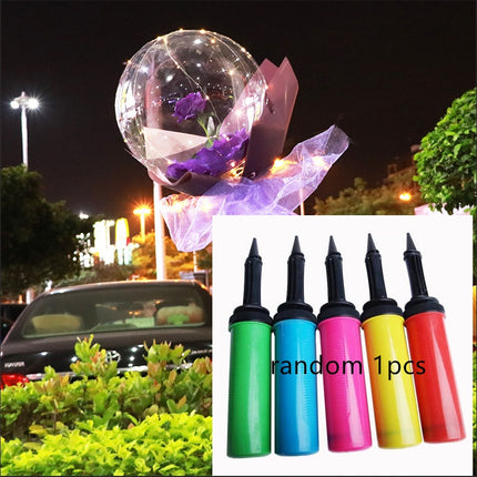 LED Luminous Balloon Rose Bouquet Transparent Bobo Ball Rose
