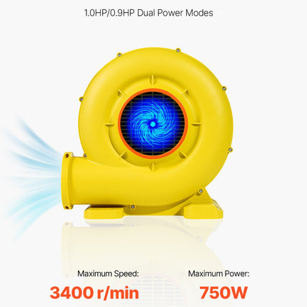 Inflatable Bounce House Blower 0.9&1HP 750W For Commercial Bounce House